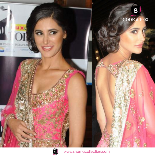 2044 Nargis Fakhri's blue anarkali gown Outfit Sets main image 0