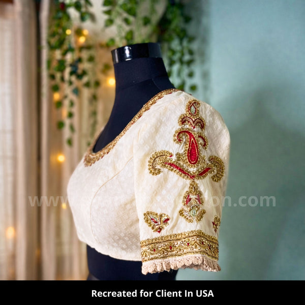 9010 Offwhite Blouse - Alia Bhatt Inspired