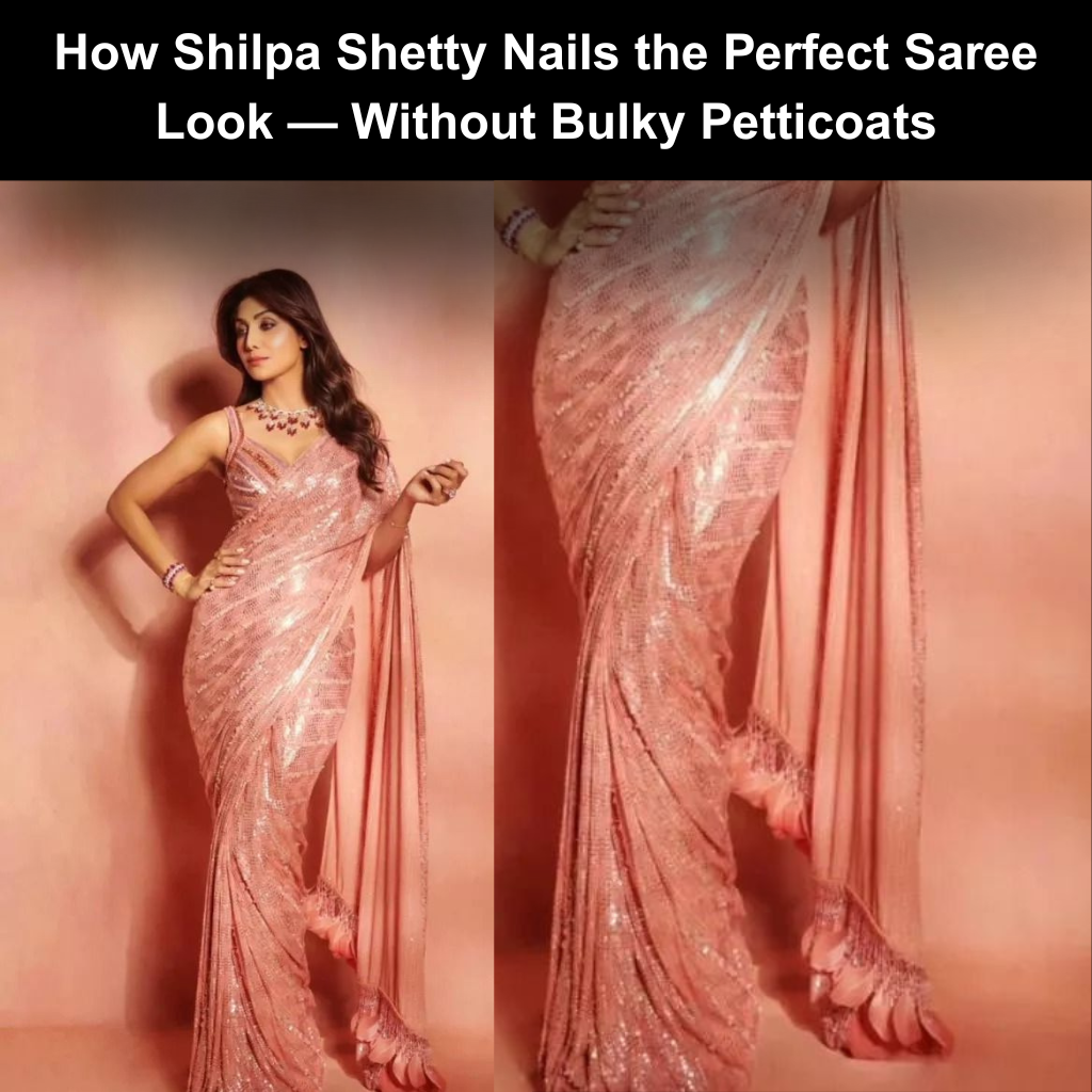 How Shilpa Shetty Nails the Perfect Saree Look — Without Bulky Petticoats