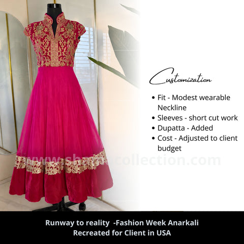 2160 Rani Pink anarkali Outfit Sets