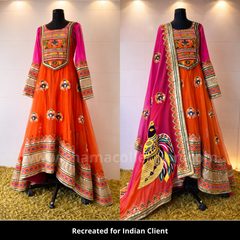2216 Sushmita Sen's kutchi fishtail anarkali Outfit Sets