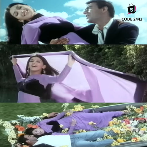 2443 Sonali Bendre Lavender Anarkali - Kehta Hai Pal Pal Song From Major Saab Movie