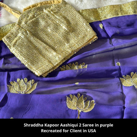 3056 Shraddha Kapoor's Aashiqui-2 Movie saree outfit set