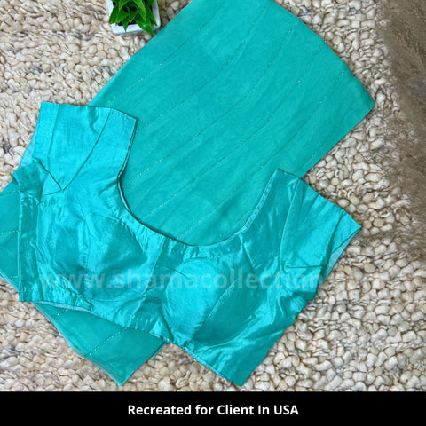 3256 Her Highness in Sea Green Saree