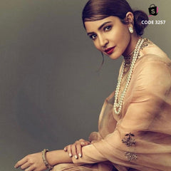 3257 Anushka Sharma in Raw Mango Blush Saree