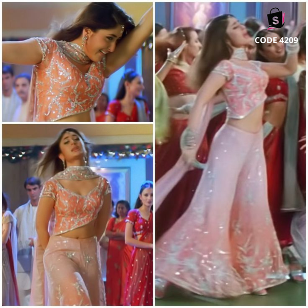 4209 Kareena Kapoor's Pink Lehenga in Bole Chudiyan from Kabhi Khushi Kabhie Gham K3G