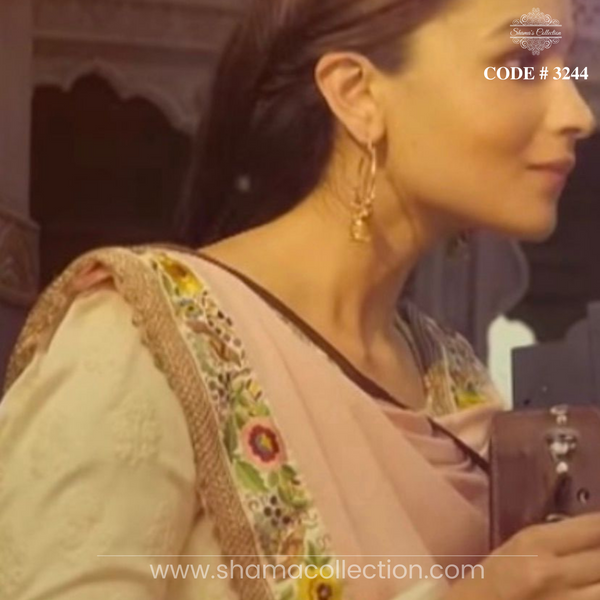 5140 Alia Peach Dupatta from Kalank Movie