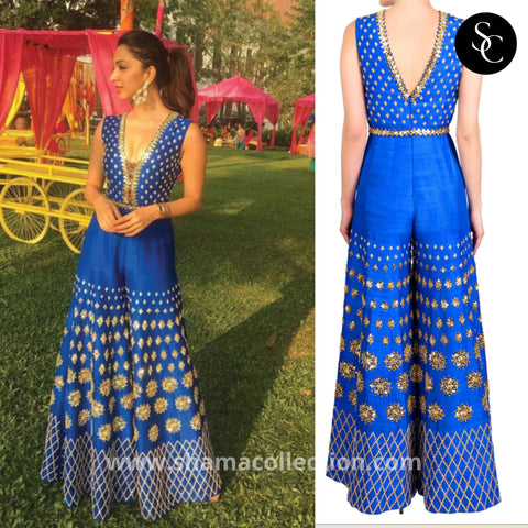 5146 Kiara Advani's Electric Blue Jumpsuit as wedding guest inspired by Papa Don't Preach