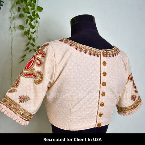 9010 Offwhite Blouse - Alia Bhatt Inspired - Kalank outfit set