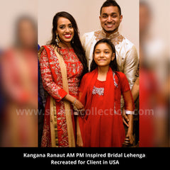 1054 Kangana Ranaout's black bridal lehenga Outfit Sets