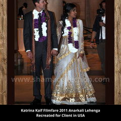 1005 Katrina Kaif's peach-white bridal anarkali lehenga Outfit Sets
