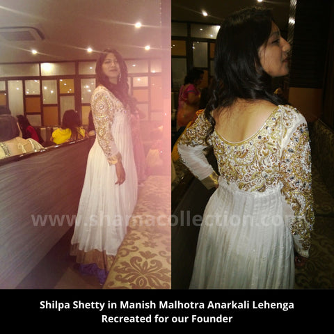 1001 Shilpa Shetty's white anarkali lehenga Outfit Sets