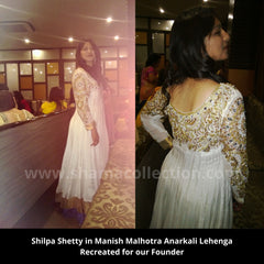 1001 Shilpa Shetty's white anarkali lehenga Outfit Sets