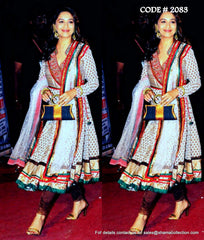 2083 Madhuri Dixit's ivory white anarkali