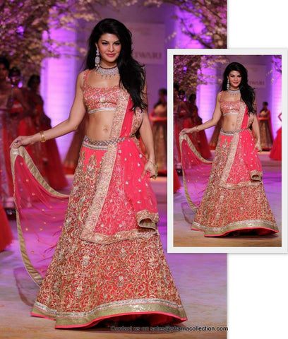 1035 Jacqueline Fernandes' pink lehenga