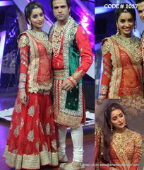 1037 Asha's red sharara in Nach Baliye