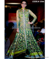 1044 Karisma Kapoor's green-yellow-blue anarkali lehenga