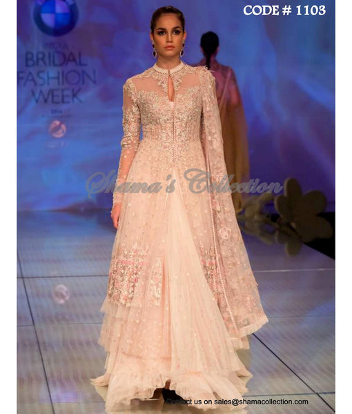 1103 Baby Pink Anarkali Lehenga