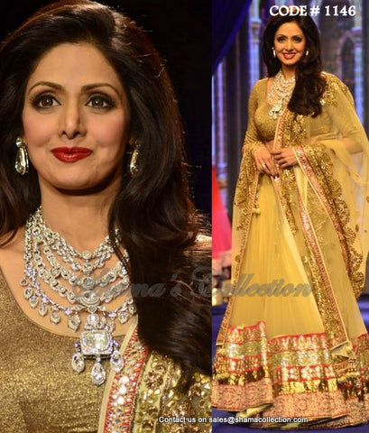 1146 Sridevi's Bridal Golden lehenga