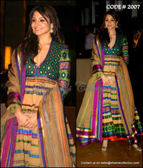 2007 Anushka Sharma's beige and multicolor anarkali