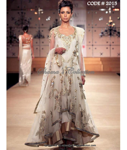 2015 Ivory Gota Patti Anarkali