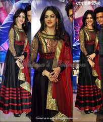 2040 Genelia D'souza's black anarkali