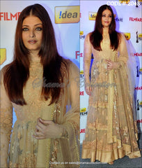 2043 Aishwariya's beige anarkali gown