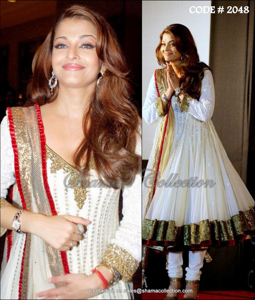 2048 Aishwarya Rai Bachchan's off-white anarkali