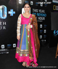 2087 Vidya Balan's colorful anarkali