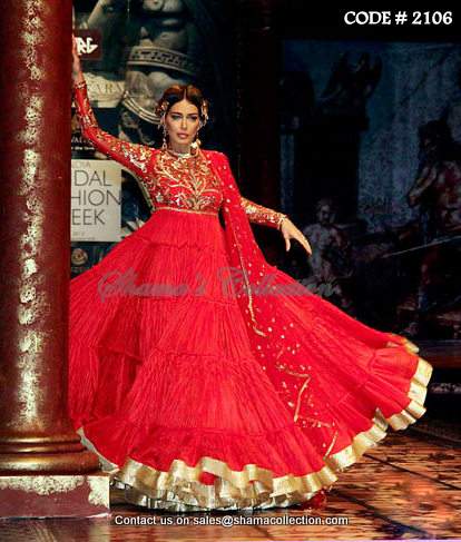 2106 Red anarkali gown
