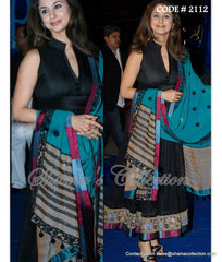 2112 Urmila Matondkar's black-teal anarkali