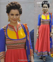 2145 Kangana Ranout's multicolor anarkali