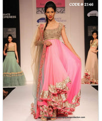 2146 Pink-beige anarkali