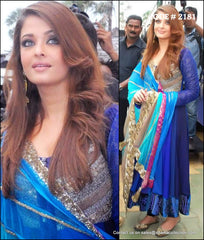 2181 Aishwarya Rai Bachchan's ombre blue anarkali