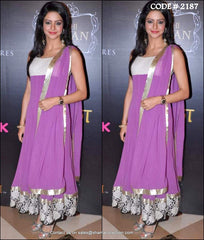 2187 Aamna Sharif's lavender anarkali