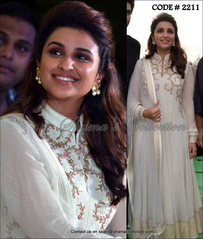 2211 Parineeti Chopra's ivory anarkali