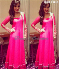 2213 Neha Sharma's hot pink anarkali gown