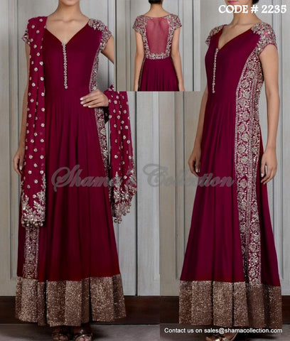 2235 Maroon anarkali