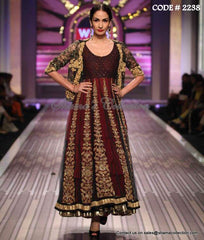 2238 Maroon-black anarkali