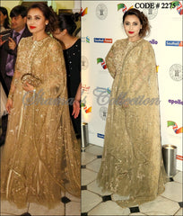 2275 Rani Mukherjee's golden floor length anarkali