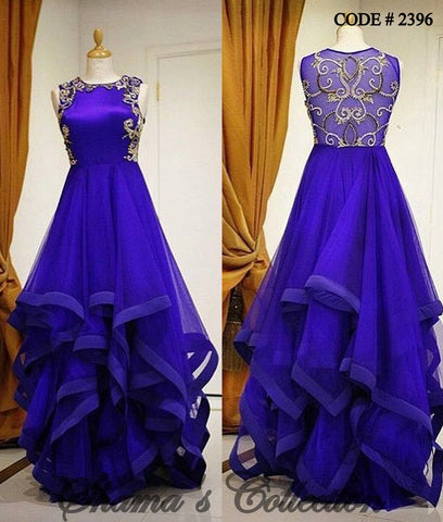 2396 Cobalt (Blue) Square Ghera Gown