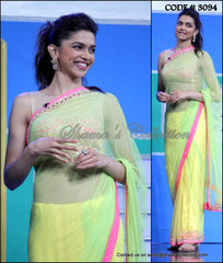 3094 Deepika Padukone's lime green saree