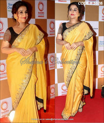 3108 Vidya Balan's yellow saree