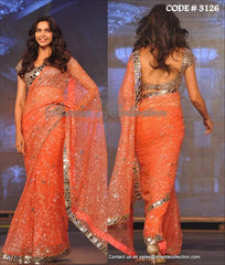3126 Deepika Padukone's orange saree