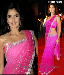 3131 Katrina Kaif's Ombre Pink Saree