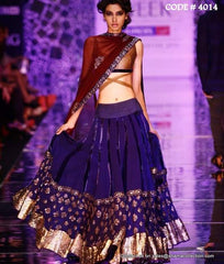 4014 Diana Penty's blue-maroon lehenga