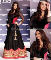 4032 Aishwariya Rai Bachchan's black-red lehenga