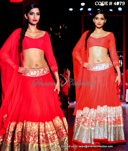 4079 Sonam Kapoor's red lehenga