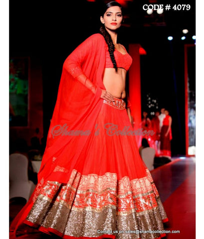 4079 Sonam Kapoor's red lehenga