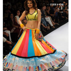 4202 Yuvika Chaudhary's Colorful Lehenga